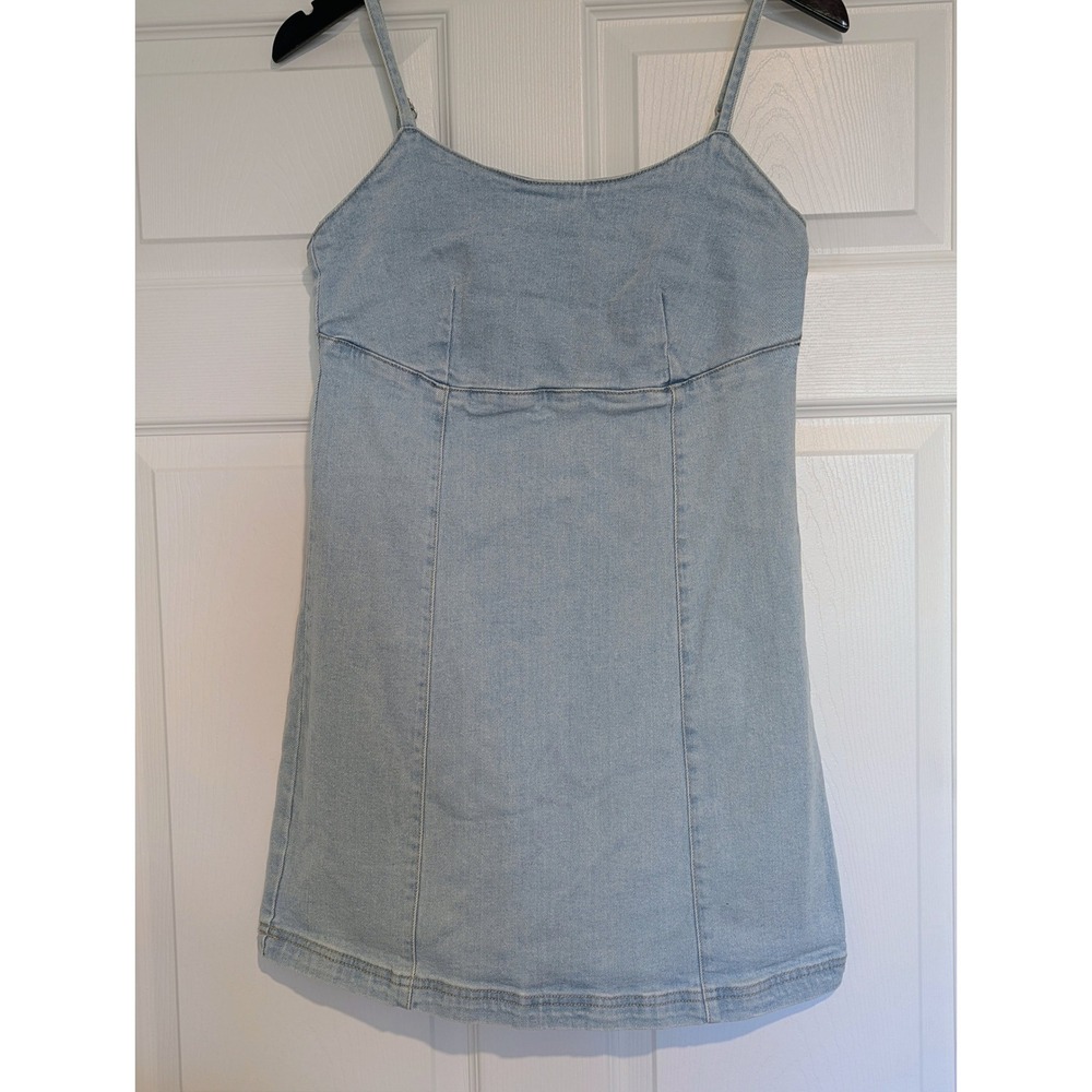 Lone Star Womens Light Wash Denim Mini Dress Size Y2K Western Cowgirl Size M
